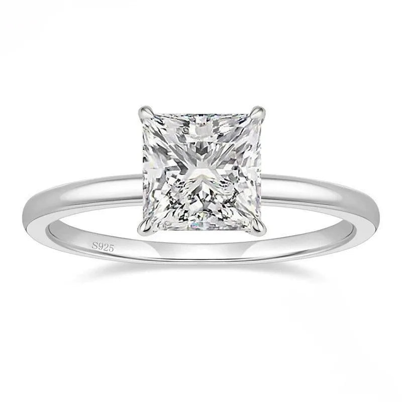 925 silver geometric ring with zirconium details in silver, gold, and rose gold finishes