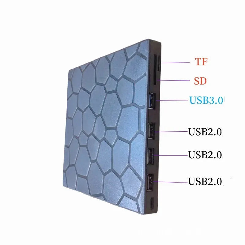 Black external USB CD and DVD drive for laptops and desktop computers
