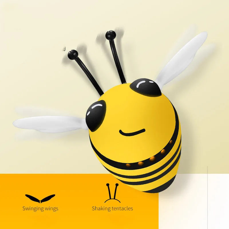 Little bee shaped car vent clip in yellow with metal alloy perfume seat and solid fragrance tablet