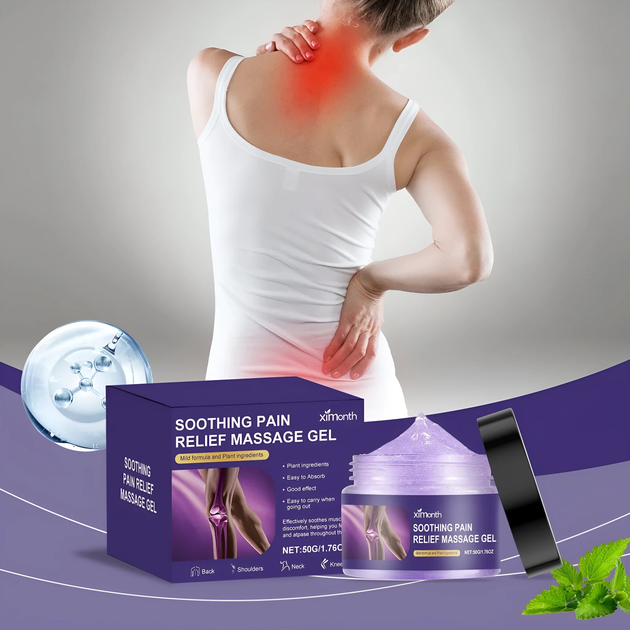 50g tube of body joint care gel for universal skin types
