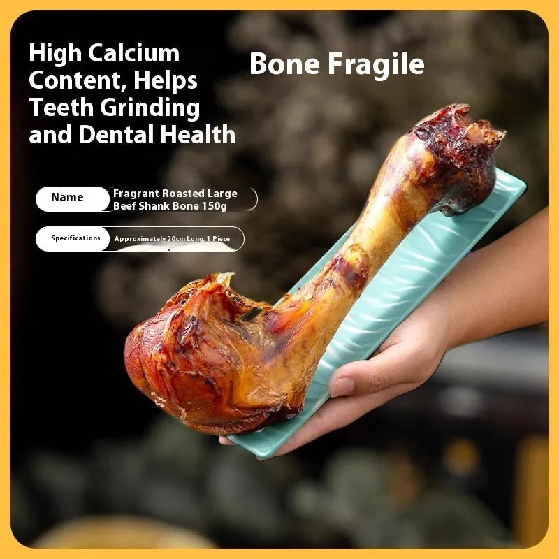 Dog dental chew molar rod in three sizes with roasted ox bone flavour for teeth cleaning