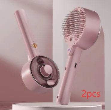 Ceramic white pet grooming brush with steam function and UV sterilisation light