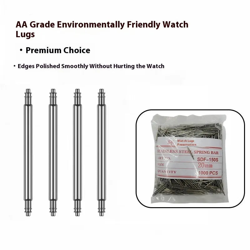 Watch bolt auricular needle spring shaft repair component in six sizes from 21mm to 26mm diameter
