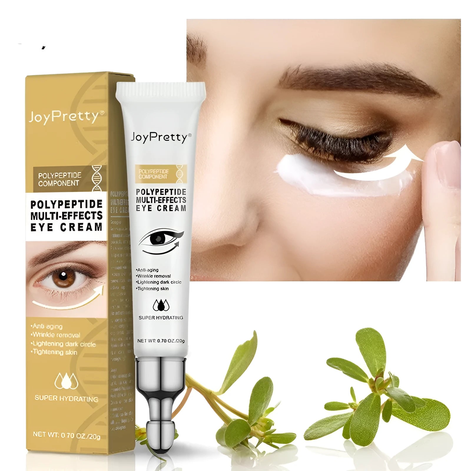 20g peptide eye cream in tube for dark circles and puffiness treatment