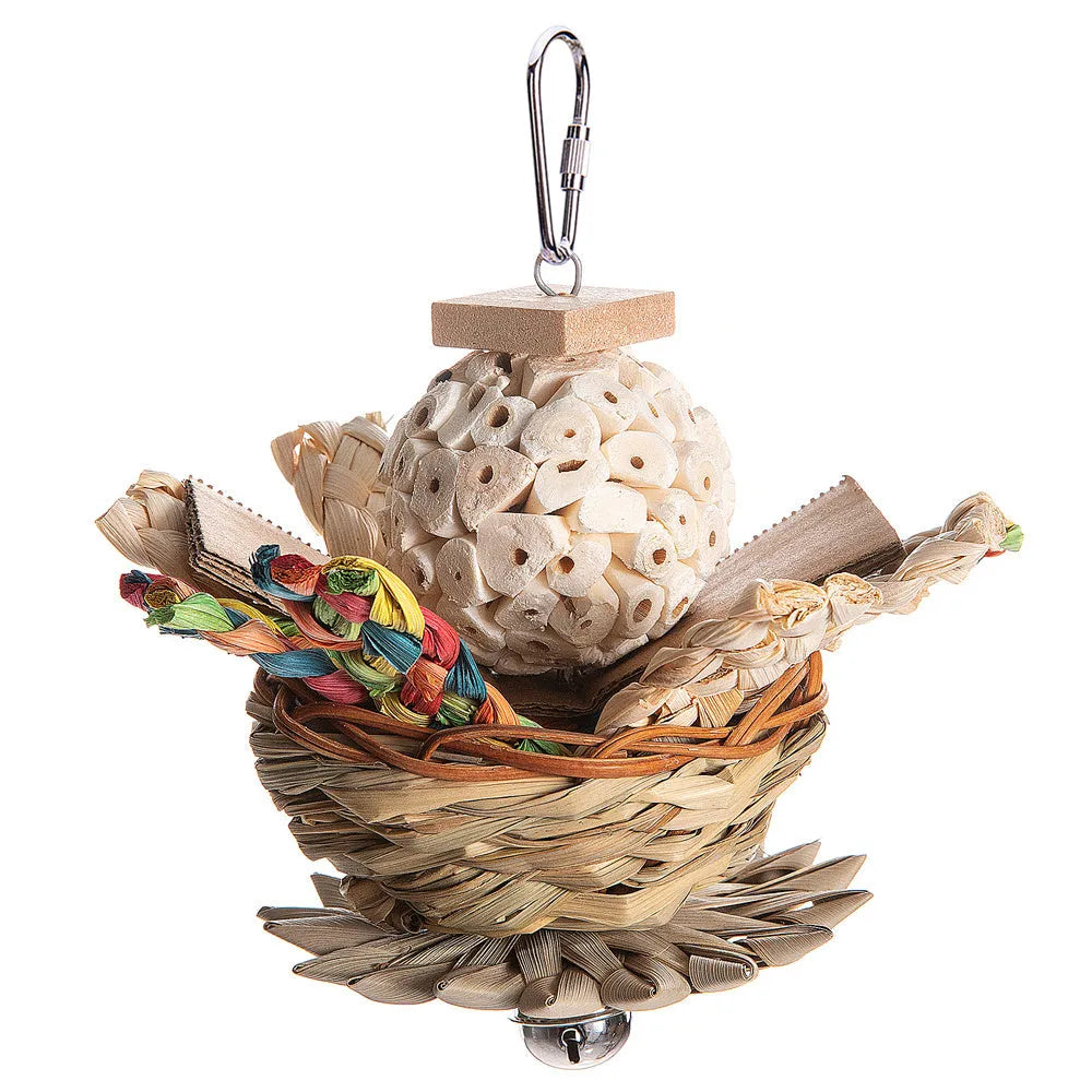 Parrot gnawing molar toy supplies three-set bundle for large birds including African Greys
