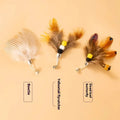 Three steel wire cat toy replacement heads in small flying insect colours