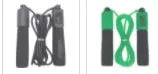 Fitness skipping rope with 3m length and sponge handles in black blue green or red