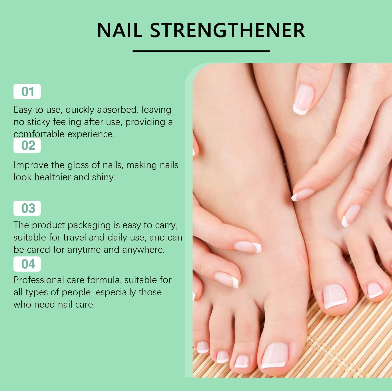 30ml bottle of clear nail care nursing solution for gentle daily cleaning of fingernails and toenails