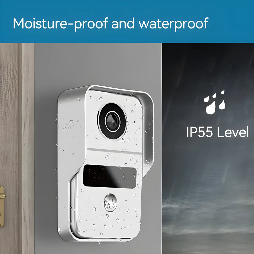 Wireless network video intercom doorbell system with colour HD camera and 10-inch display monitor