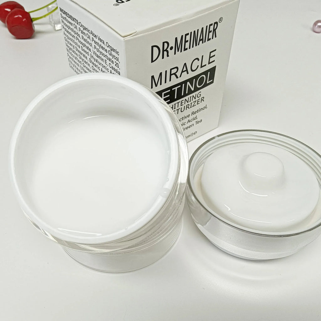 50ml retinol moisturising cream jar, shrinks pores and restores skin care product
