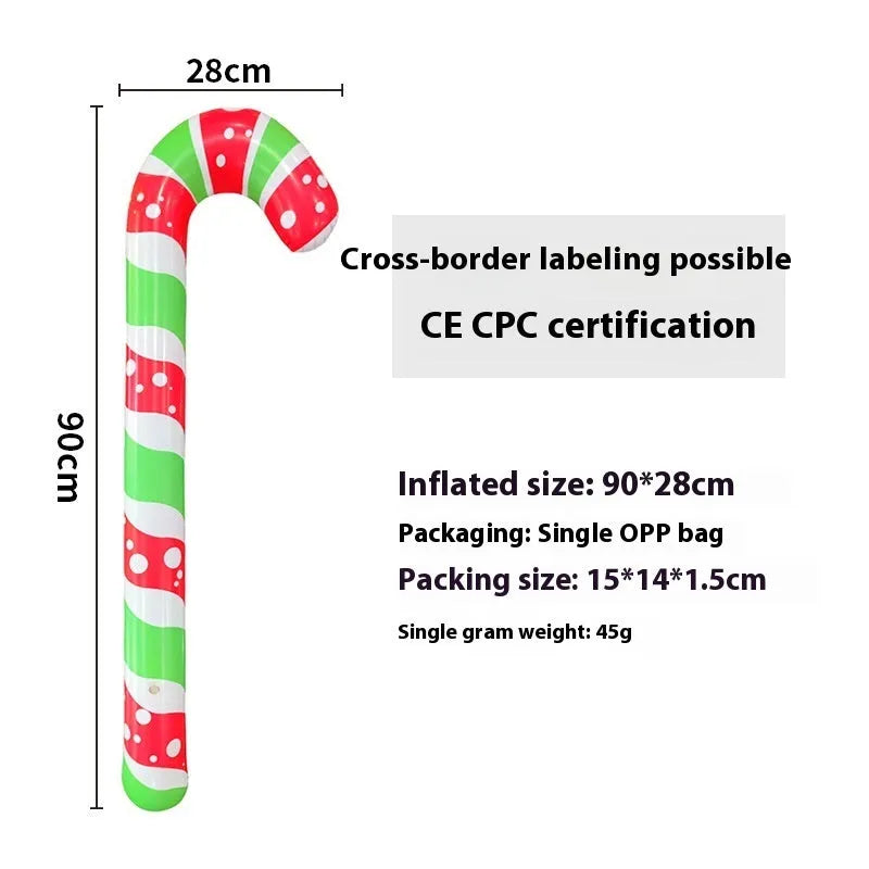 Inflatable PVC Christmas ball decoration for outdoor garden use with hand pump