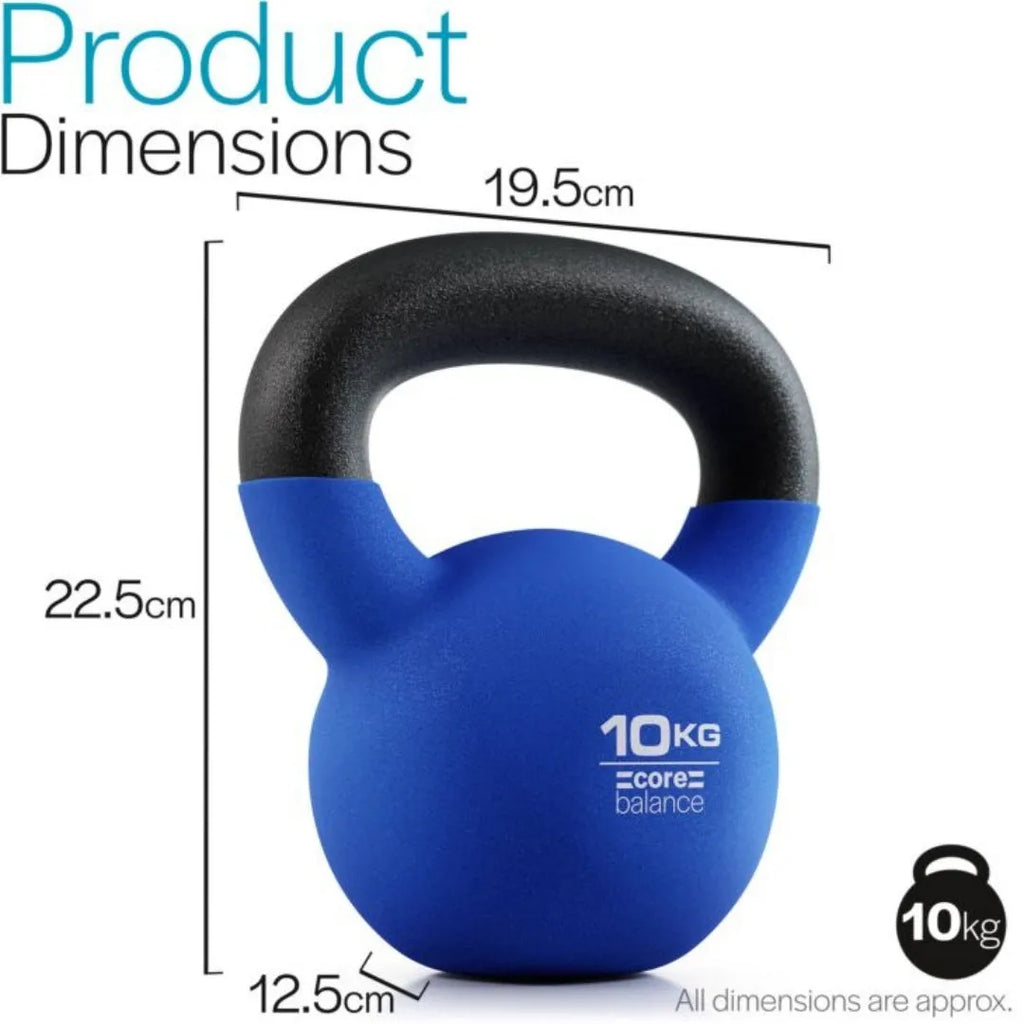 Blue cast iron dumbbell with teapot shape design, 10kg weight for home gym.