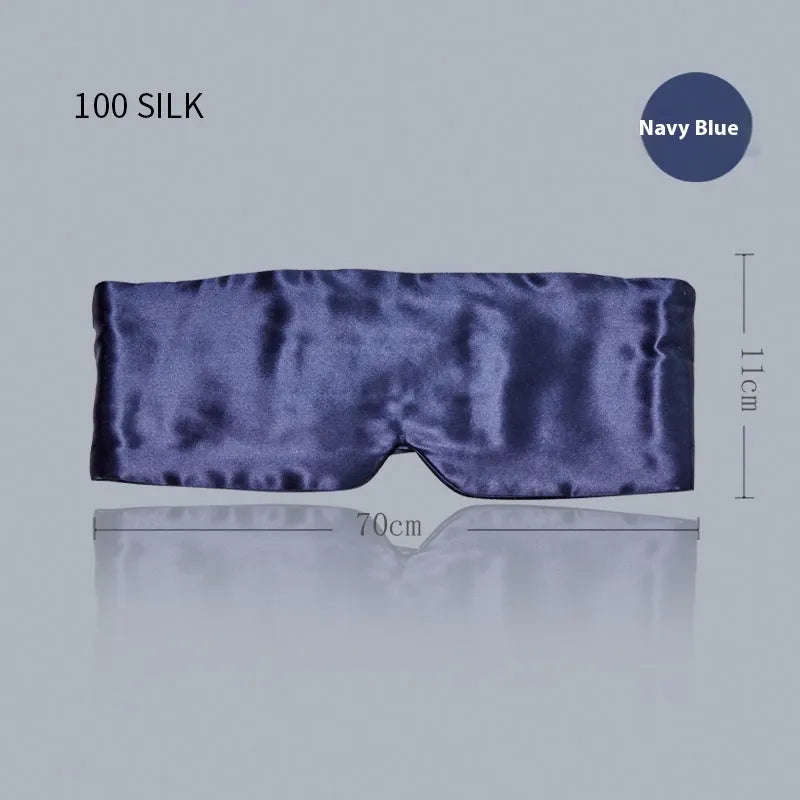 Mulberry silk sleep eye mask showing champagne gold colour option for light blocking comfort
