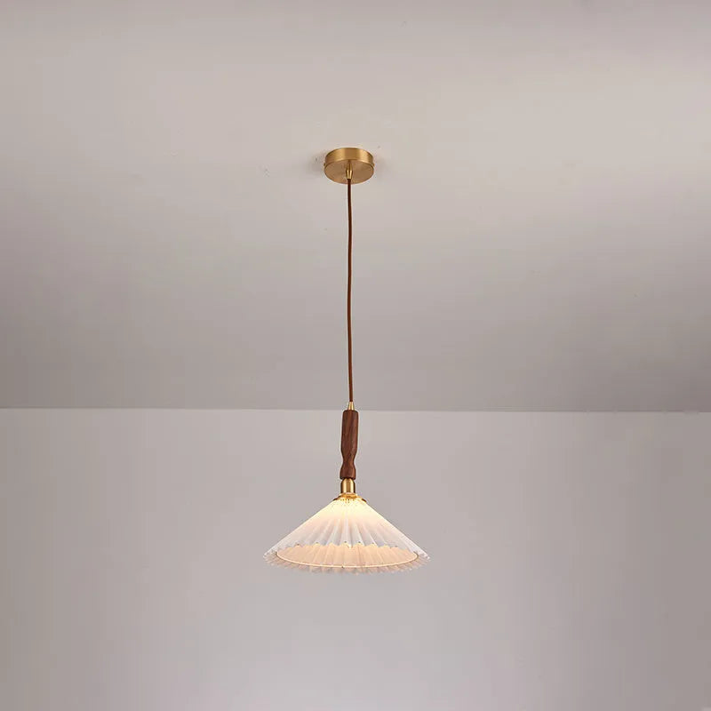 American retro style wall lamp with fabric shade on solid rubber wood mount