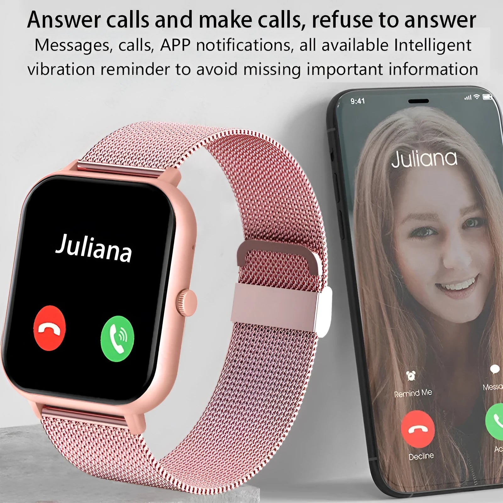 ZL54C smart watch with AMOLED display on wrist, showing health metrics interface