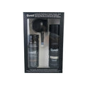 Dense hair fibre powder kit with 275g styling spray and applicator nozzle in multiple colour shades