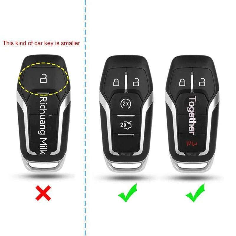 Hard plastic car key remote protective shell shown in single shell and buckle attachment variants