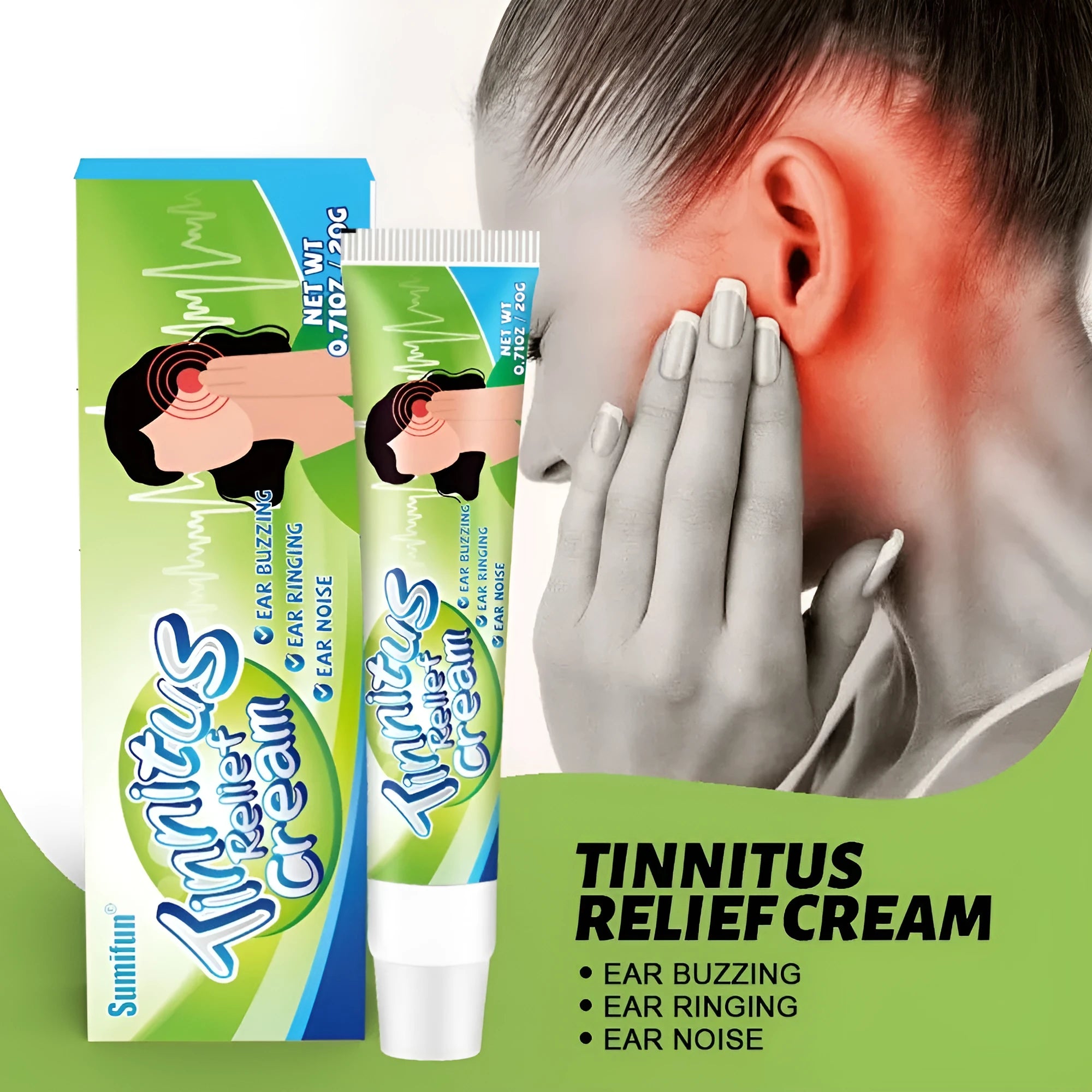 20g ear health cream tube for tinnitus ear pain external use