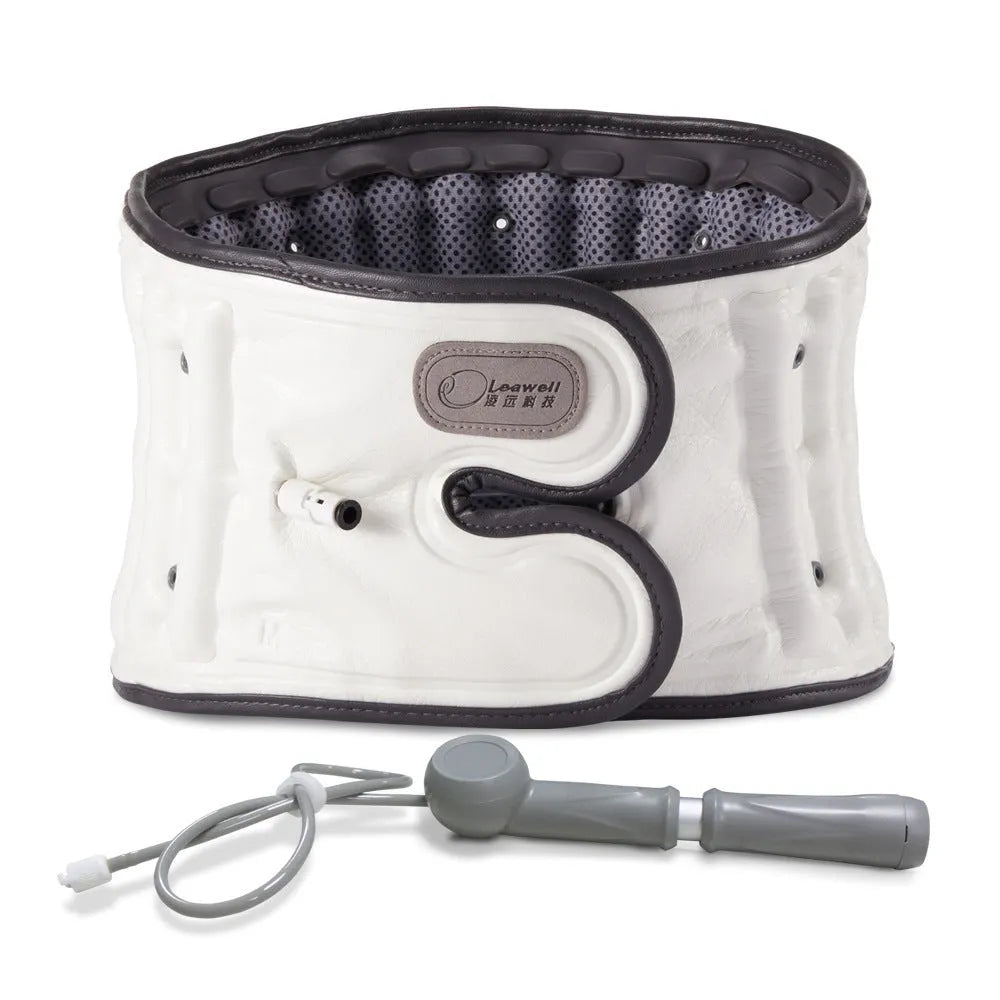 Automatic inflation lumbar waist supporter in PU material shown in S and M sizes