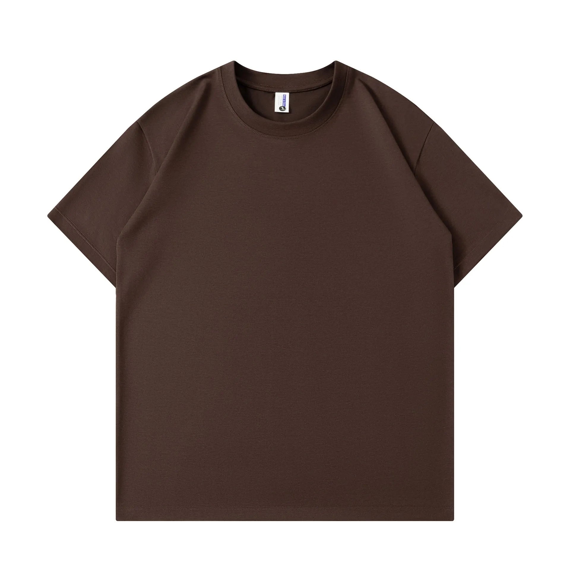 Unisex pure cotton short sleeve t-shirt in solid colour loose style available in apricot black caramel and other shades