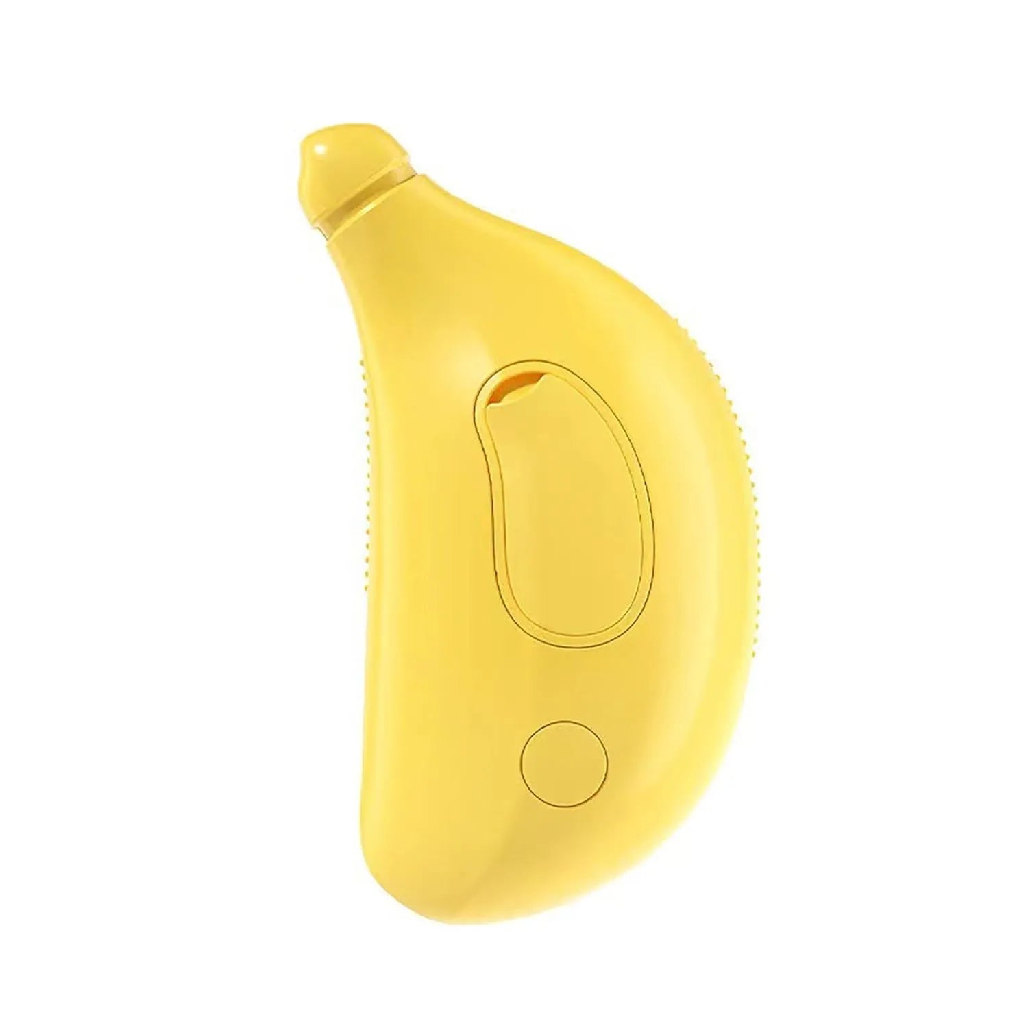 Green rechargeable cat steam brush with round teeth and massage function for pet grooming