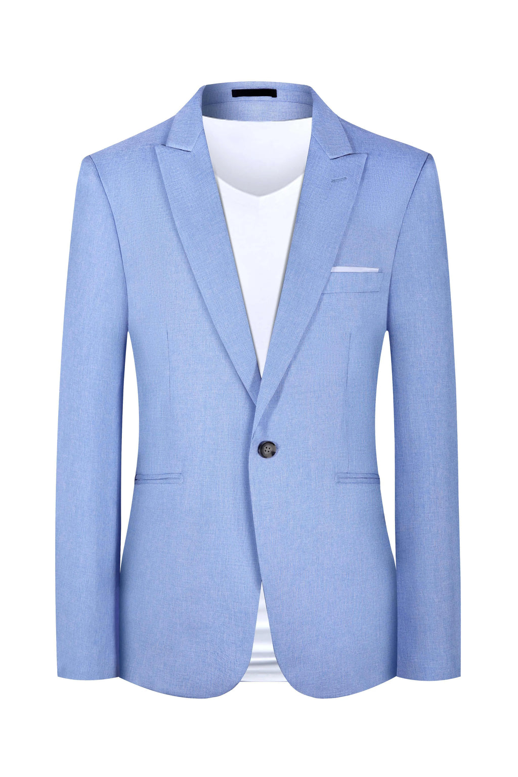 Lightweight men's casual western style blazer jacket in pink or light blue for spring and summer.