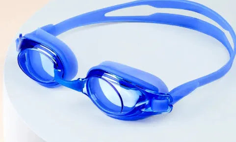 Black adult myopia swimming goggles with adjustable strap and case for 200-600 degree prescription