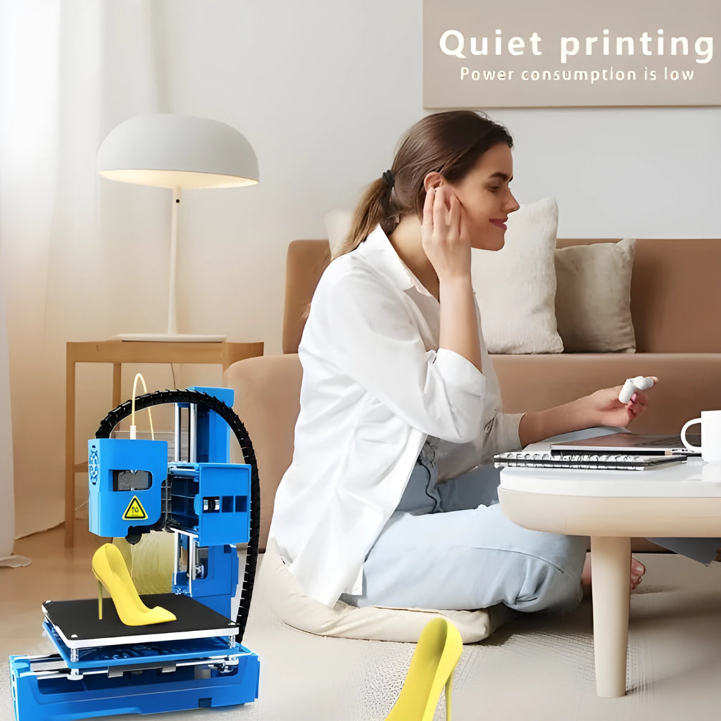 K9 Mini 3D Printer in black or blue finish with 100x100mm print area