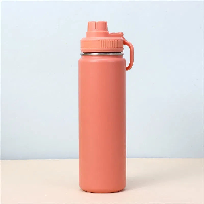 Dopamine colour scheme 710ml stainless steel insulated fitness yoga water bottle with rope