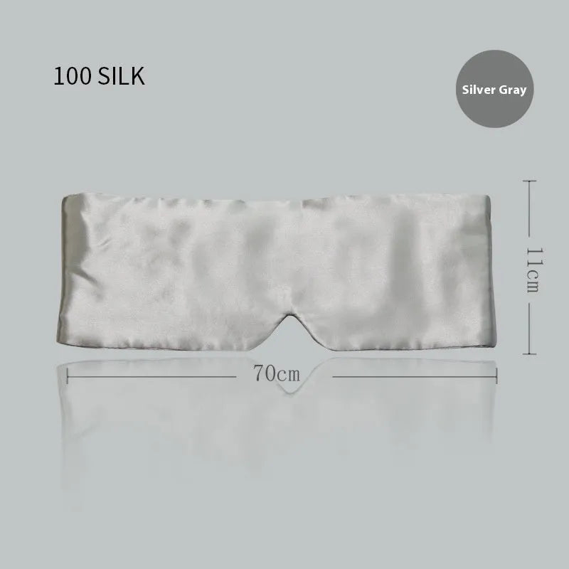 Mulberry silk sleep eye mask showing champagne gold colour option for light blocking comfort