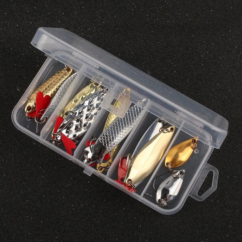 Lure fishing pineapple sequin box containing metal sequins for iron false bait modification