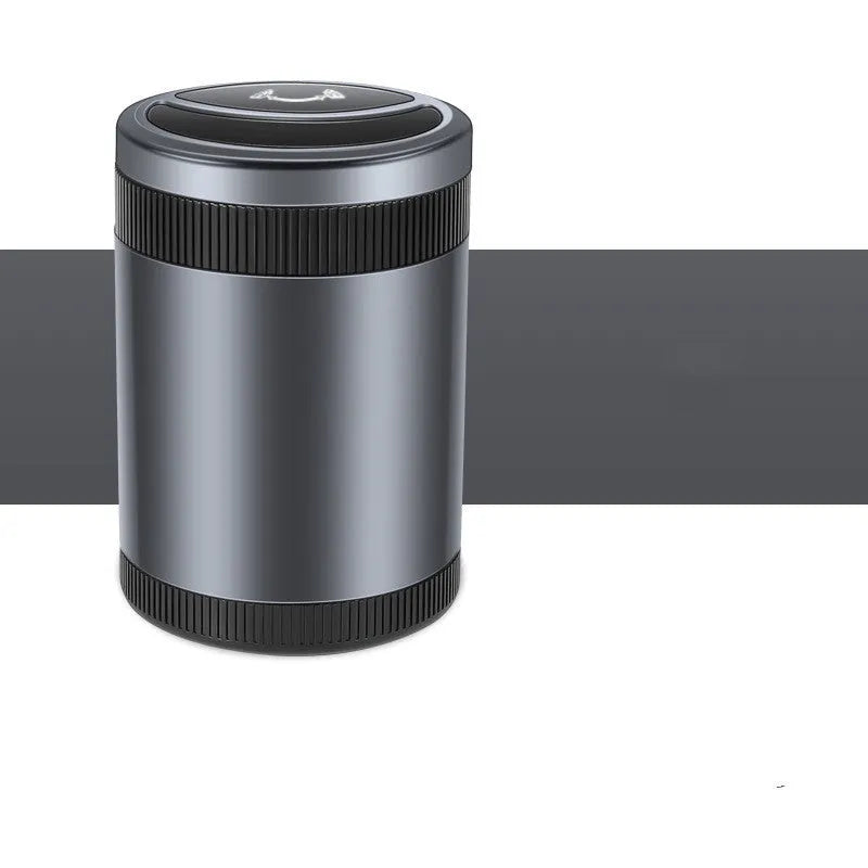 Automatic vehicle ashtray with USB power in black, blue, grey or red colours
