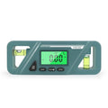 Plastic digital inclinometer level meter with magnetic base and LCD display showing angle measurement.