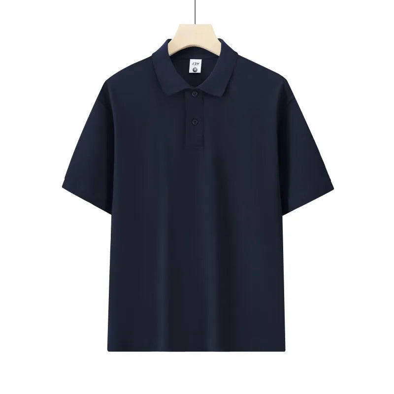 Honeycomb mesh beaded cotton blend short sleeve shirt in a solid colour, loose fit for summer