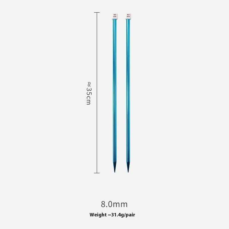 Crochet hook set showing 14 different sizes from 2.0mm to 10.0mm with lengthened design and caps