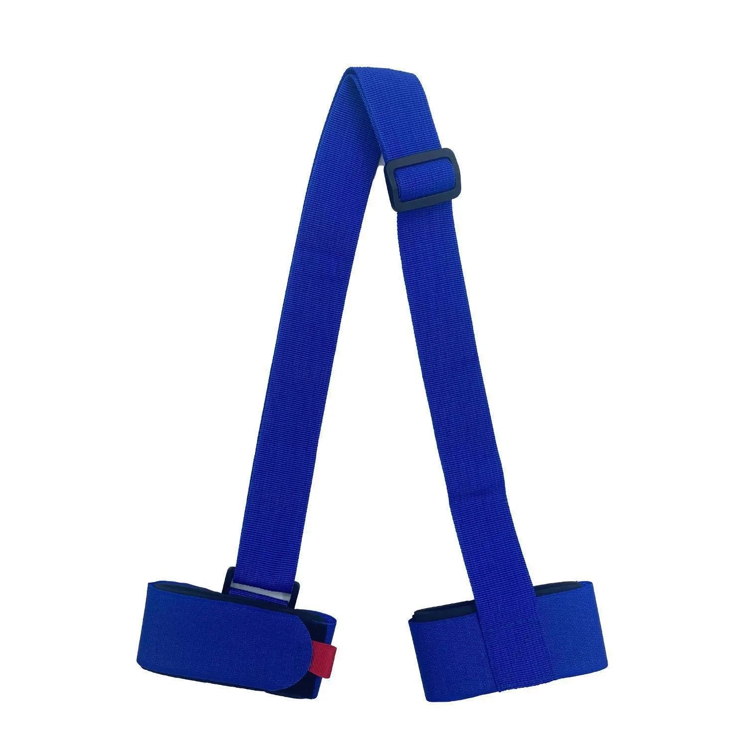 Adjustable skiing bandage shoulder strap with hook and loop fastening for ski equipment transport