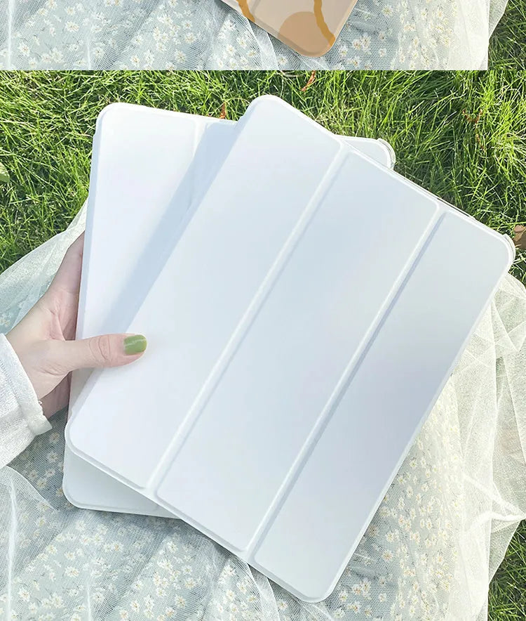 Silicone iPad case with tri-fold design in cartoon rabbit style for iPad Pro and other models