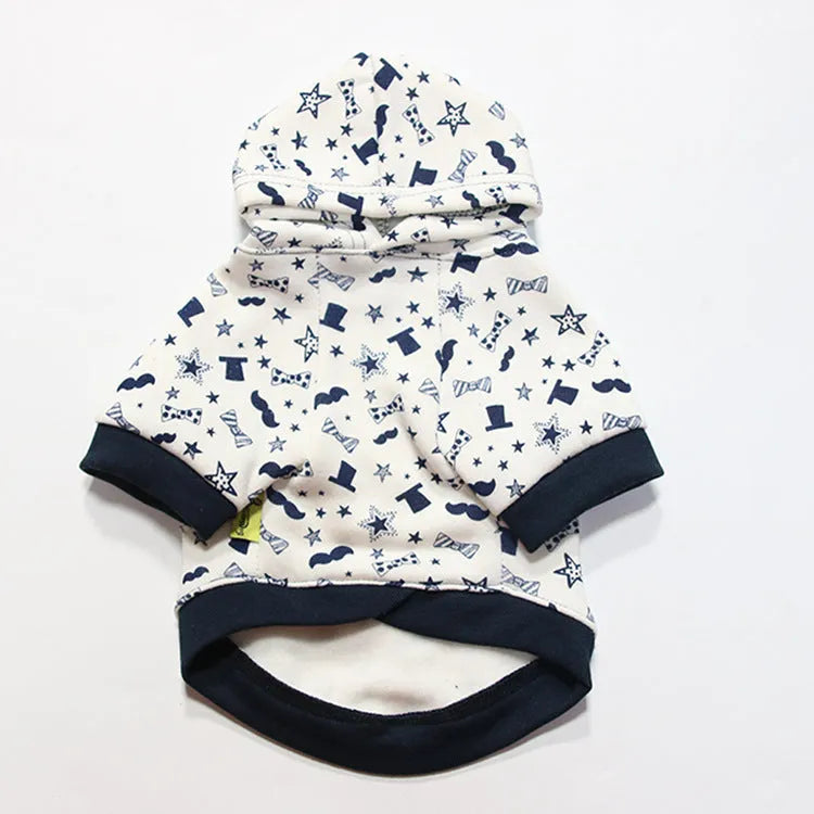 Casual polyester dog clothes in houndstooth pattern for small breeds like Pug, spring summer style