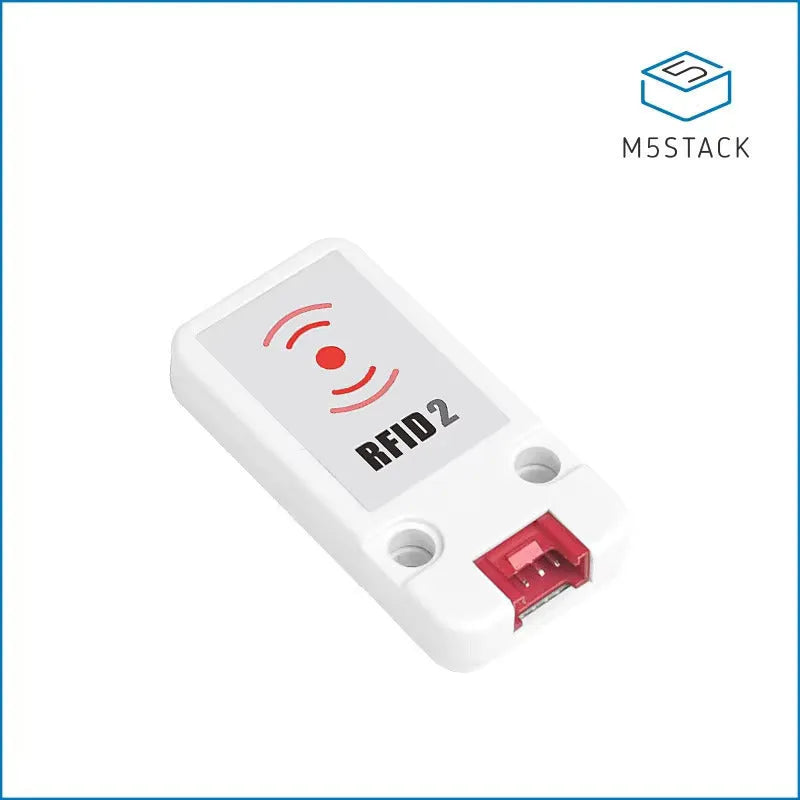 M5Stack WS1850S RFID sensor module on a white background, showing 7cm by 2cm size and HY2.0 connector.