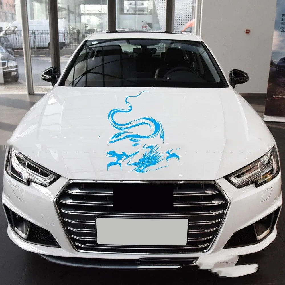 50x36 cm dragon design car body sticker for front-end vehicle modification in pet vinyl material