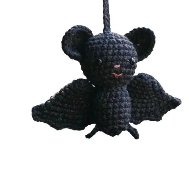 Hand-woven polyester car hanging ornament in cartoon design hanging from rear-view mirror