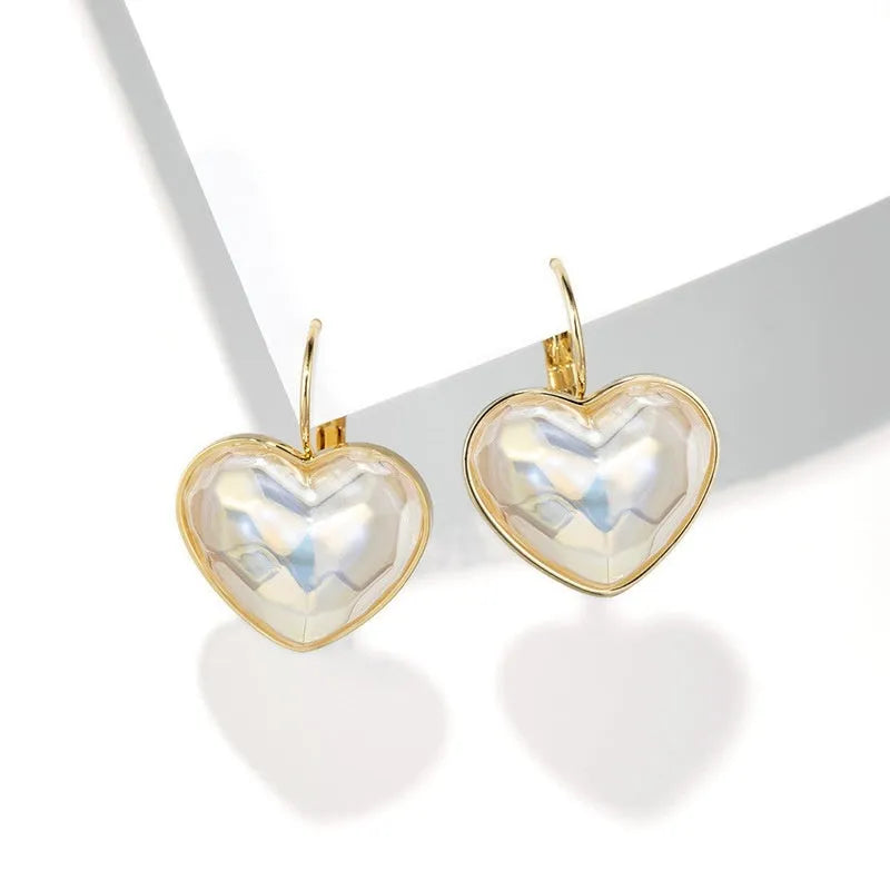 Women's gold-coloured alloy summer ear clips with clip-on backing