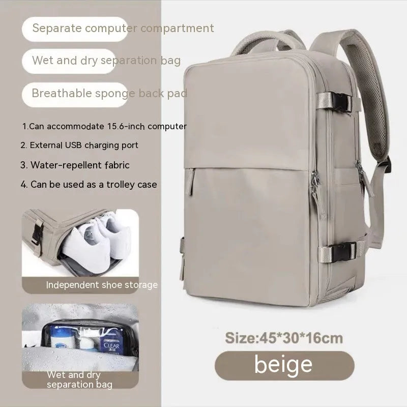 Large waterproof mummy-style backpack in nylon, shown in a selection of colours including black, mint green, and pink.