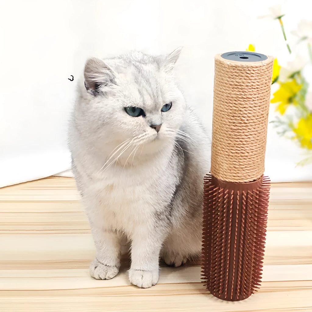 30cm tall sisal scratching post for cats with vertical design and sisal rope surface