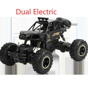 Large black 4WD remote control off-road climbing car with 2.4G wireless controller