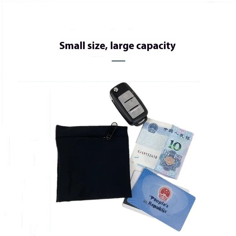 Wrist bag armband sleeve for mobile phone measuring 10 by 10.5 centimetres.