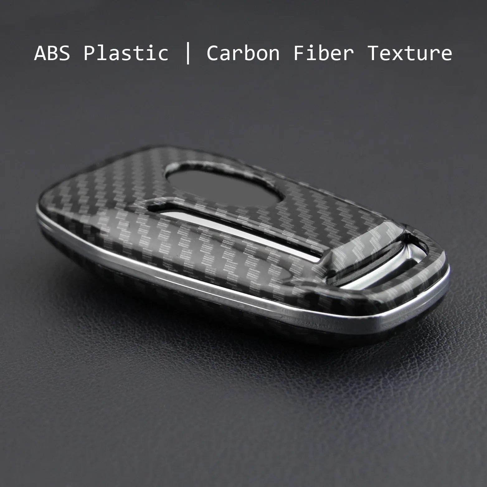 Hard plastic car key remote protective shell shown in single shell and buckle attachment variants