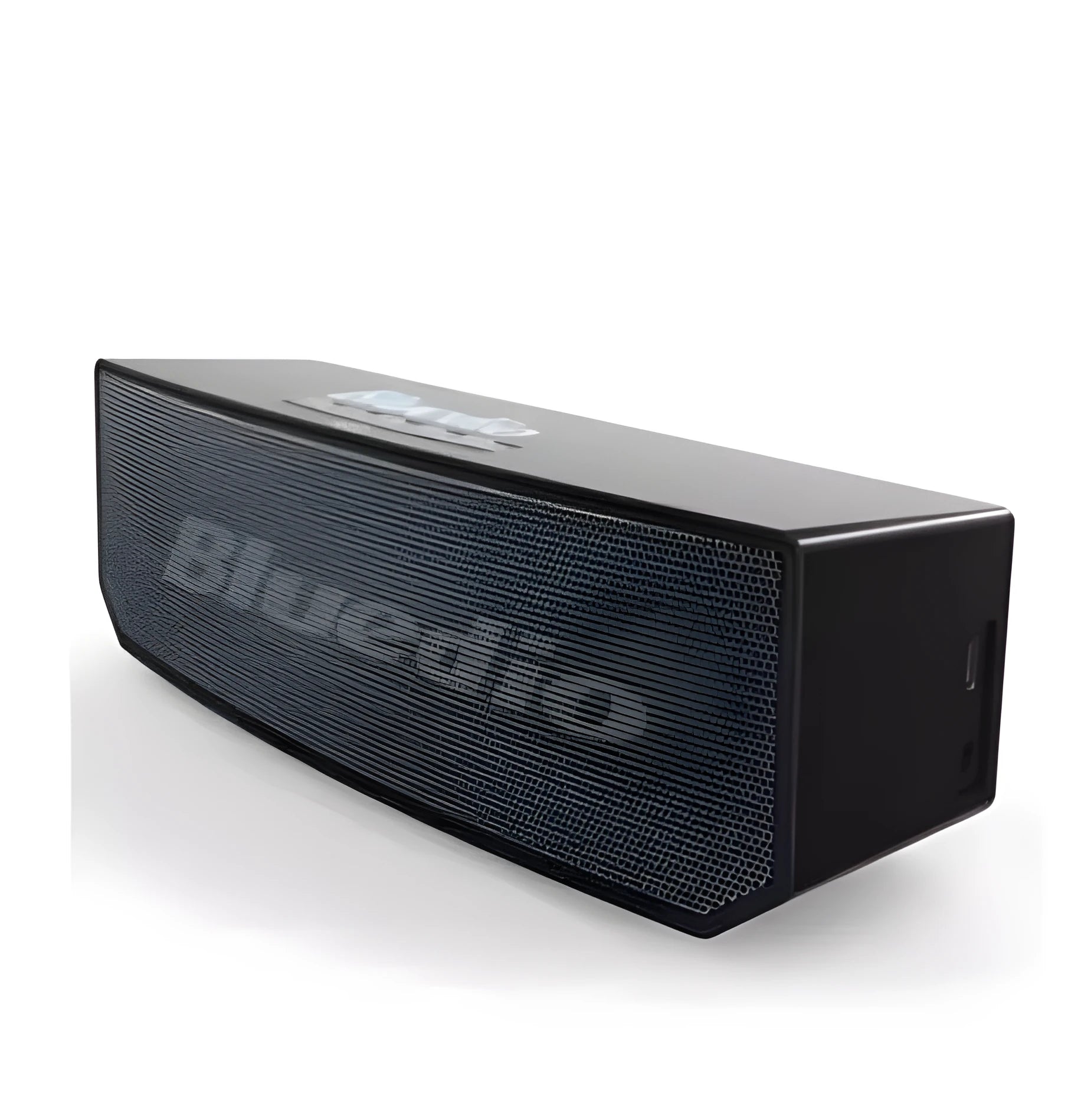 Black BS-6 Bluetooth smart speaker with 52mm driver and micro-USB charging port