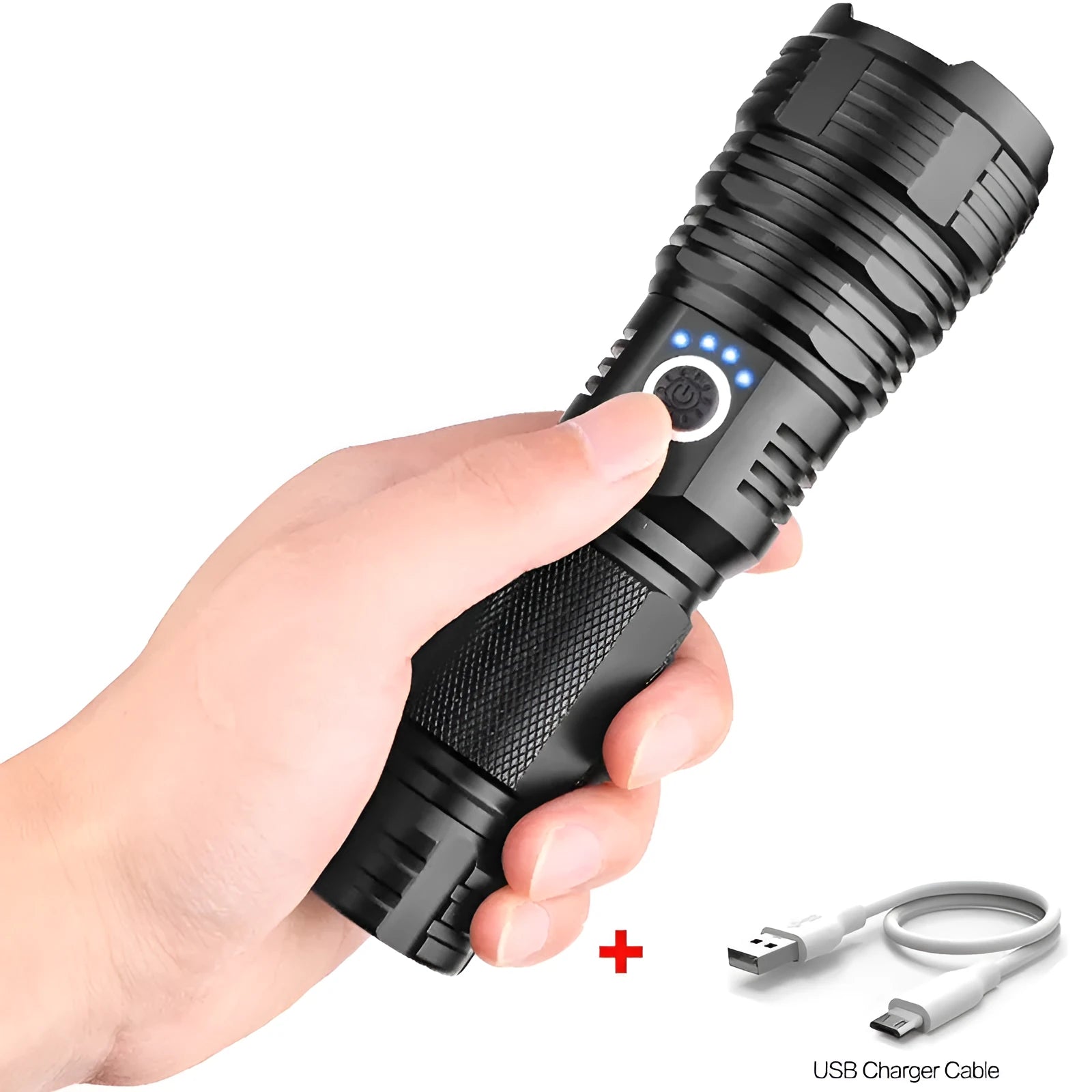 USB charging P70 outdoor flashlight with XHP 70 bulb and aluminium alloy body
