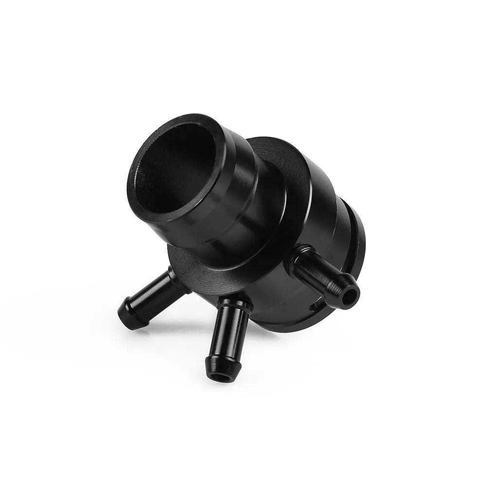 Black and titanium aluminium vacuum adapter tee for second generation engine vacuum systems